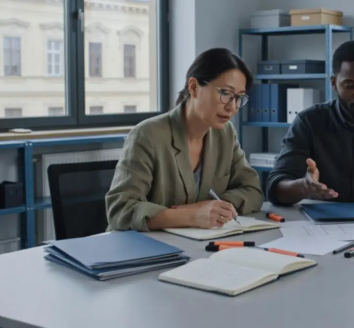 Kreatív csapat munkaterülete a Budapest Design Collective-nél